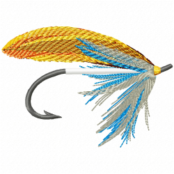 Fish Hook Embroidery Design 1